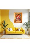 Goddess Durga Golden Designer Photo Frame | 10x14 Inch Religious Wall Hanging Frame for Home & Office Decoration | Hindu Deity Spiritual Gift Item