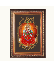 Sri Khatu Shyam Color Photo frame 10x14 Inch - Vibrant Religious Wall Art for Home ,Office Decor,Temple Decoration and Gifting.