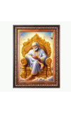 Sri Sai Baba Color Photo frame 10x14 Inch - Vibrant Religious Wall Art for Home ,Office Decor,Temple Decoration and Gifting.