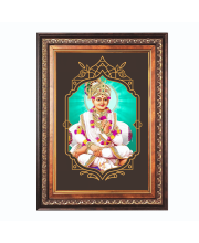 Sri Swaminarayan Color Photo frame 10x14 Inch - Vibrant Religious Wall Art for Home ,Office Decor,Temple Decoration and Gifting.
