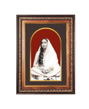 Sri Maa Sarada Devi Color Photo frame 10x14 Inch - Vibrant Religious Wall Art for Home ,Office Decor,Temple Decoration and Gifting.