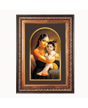 Sri Krishna Color Photo frame 10x14 Inch - Vibrant Religious Wall Art for Home ,Office Decor,Temple Decoration and Gifting.