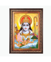 Sri Ram and Sri Hanuman Color Photo frame 10x14 Inch - Vibrant Religious Wall Art for Home ,Office Decor,Temple Decoration and Gifting.