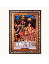 Shri Radha Krishna Color Photo frame 10x14 Inch - Vibrant Religious Wall Art for Home ,Office Decor,Temple Decoration and Gifting.
