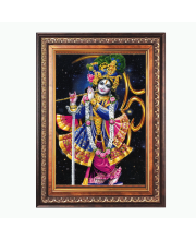 Shri Krishna Color Photo frame 10x14 Inch - Vibrant Religious Wall Art for Home ,Office Decor,Temple Decoration and Gifting.