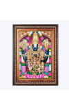 Sri Venkateswara Swamy Color Photo frame 10x14 Inch - Vibrant Religious Wall Art for Home ,Office Decor,Temple Decoration and Gifting.
