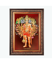 Sri Hanuman Color Photo frame 10x14 Inch - Vibrant Religious Wall Art for Home ,Office Decor,Temple Decoration and Gifting.
