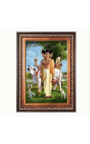 Sri Dattatreya Swami Color Photo frame 10x14 Inch - Vibrant Religious Wall Art for Home ,Office Decor,Temple Decoration and Gifting.