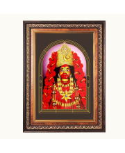 Sri Maa Kali Color Photo frame 10x14 Inch - Vibrant Religious Wall Art for Home ,Office Decor,Temple Decoration and Gifting.
