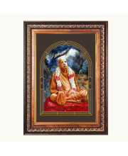 Shri Swami Prabhupada Color Photo frame 10x14 Inch - Vibrant Religious Wall Art for Home ,Office Decor,Temple Decoration and Gifting.