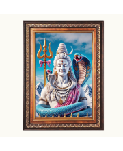 Lord Shiva  Color Photo frame 10x14 Inch - Vibrant Religious Wall Art for Home ,Office Decor,Temple Decoration and Gifting.
