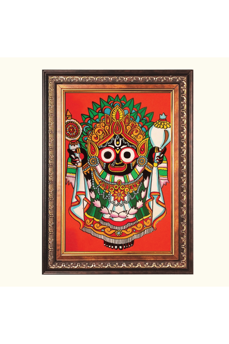 Sri Jagannath  Color Photo frame 10x14 Inch - Vibrant Religious Wall Art for Home ,Office Decor,Temple Decoration and Gifting.