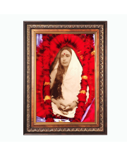 Sri Maa Sarada Devi Color Photo frame 10x14 Inch - Vibrant Religious Wall Art for Home ,Office Decor,Temple Decoration and Gifting.