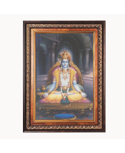 Shri Krishna Color Photo frame 10x14 Inch - Vibrant Religious Wall Art for Home ,Office Decor,Temple Decoration and Gifting.