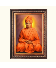 Sri Swami Vivekananda Color Photo frame 10x14 Inch - Vibrant Religious Wall Art for Home ,Office Decor,Temple Decoration and Gifting.