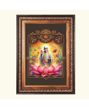 Sri Sai Baba Color Photo frame 10x14 Inch - Vibrant Religious Wall Art for Home ,Office Decor,Temple Decoration and Gifting.