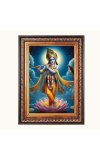 Sri Krishna Color Photo frame 10x14 Inch - Vibrant Religious Wall Art for Home ,Office Decor,Temple Decoration and Gifting.