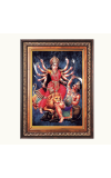 Sri Maa Durga Color Photo frame 10x14 Inch - Vibrant Religious Wall Art for Home ,Office Decor,Temple Decoration and Gifting.