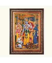 Sri Ram Sita Lakshman And Hanuman Color Photo frame 10x14 Inch - Vibrant Religious Wall Art for Home ,Office Decor,Temple Decoration and Gifting.