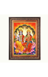 Sri Lakshmi Narayana  Color Photo frame 10x14 Inch - Vibrant Religious Wall Art for Home ,Office Decor,Temple Decoration and Gifting.