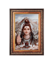 Lord Shiva Color Photo frame 10x14 Inch - Vibrant Religious Wall Art for Home ,Office Decor,Temple Decoration and Gifting.