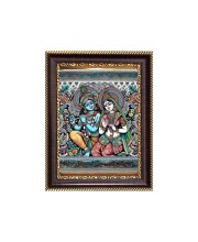 Sri Radha Krishna Digital Print Photo 6.7x8.7 inches - Vibrant Religious Desk And Wall Art for Home , Office and Temple Decor and Gifting.