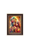 Sri Radha Krishna Digital Print Photo 6.7x8.7 inches - Vibrant Religious Desk And Wall Art for Home , Office and Temple Decor and Gifting.