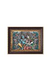 Sri Radha Krishna Digital Print Photo 6.7x8.7 inches - Vibrant Religious Desk And Wall Art for Home , Office and Temple Decor and Gifting.