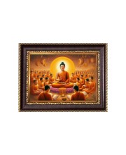 Lord Gautam Buddha Digital Print Photo 6.7x8.7 inches - Vibrant Religious Desk And Wall Art for Home , Office and Temple Decor and Gifting.