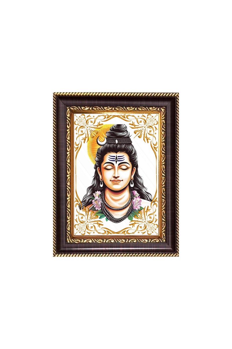 Lord Shiva Digital Print Photo 6.7x8.7 inches - Vibrant Religious Desk And Wall Art for Home , Office and Temple Decor and Gifting.
