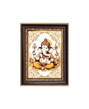 Sri Ganeshji Digital Print Photo 6.7x8.7 inches - Vibrant Religious Desk And Wall Art for Home , Office and Temple Decor and Gifting.
