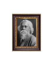 Rabindranath Tagore Digital Print Photo 6.7x8.7 inches - Vibrant Religious Desk And Wall Art for Home , Office and Temple Decor and Gifting.