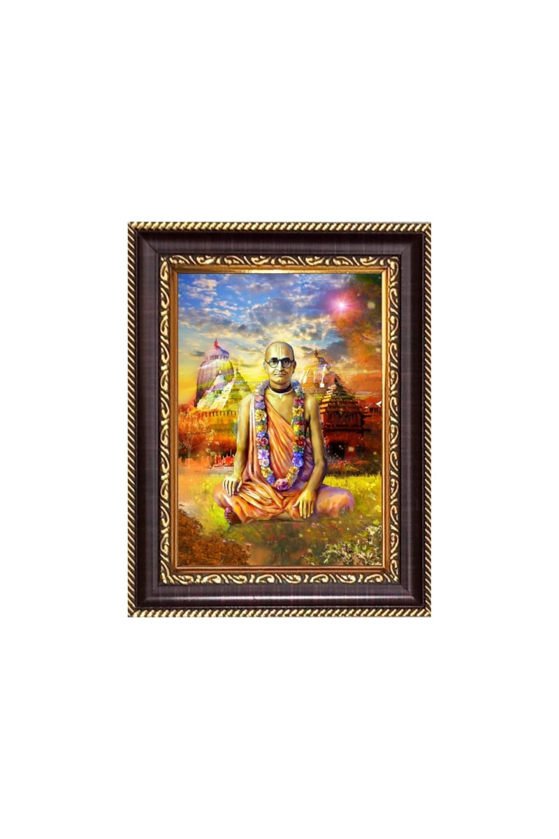 Bhakti Siddhanta Saraswati Digital Print Photo 6.7x8.7 inches - Vibrant Religious Desk And Wall Art for Home , Office and Temple Decor and Gifting.