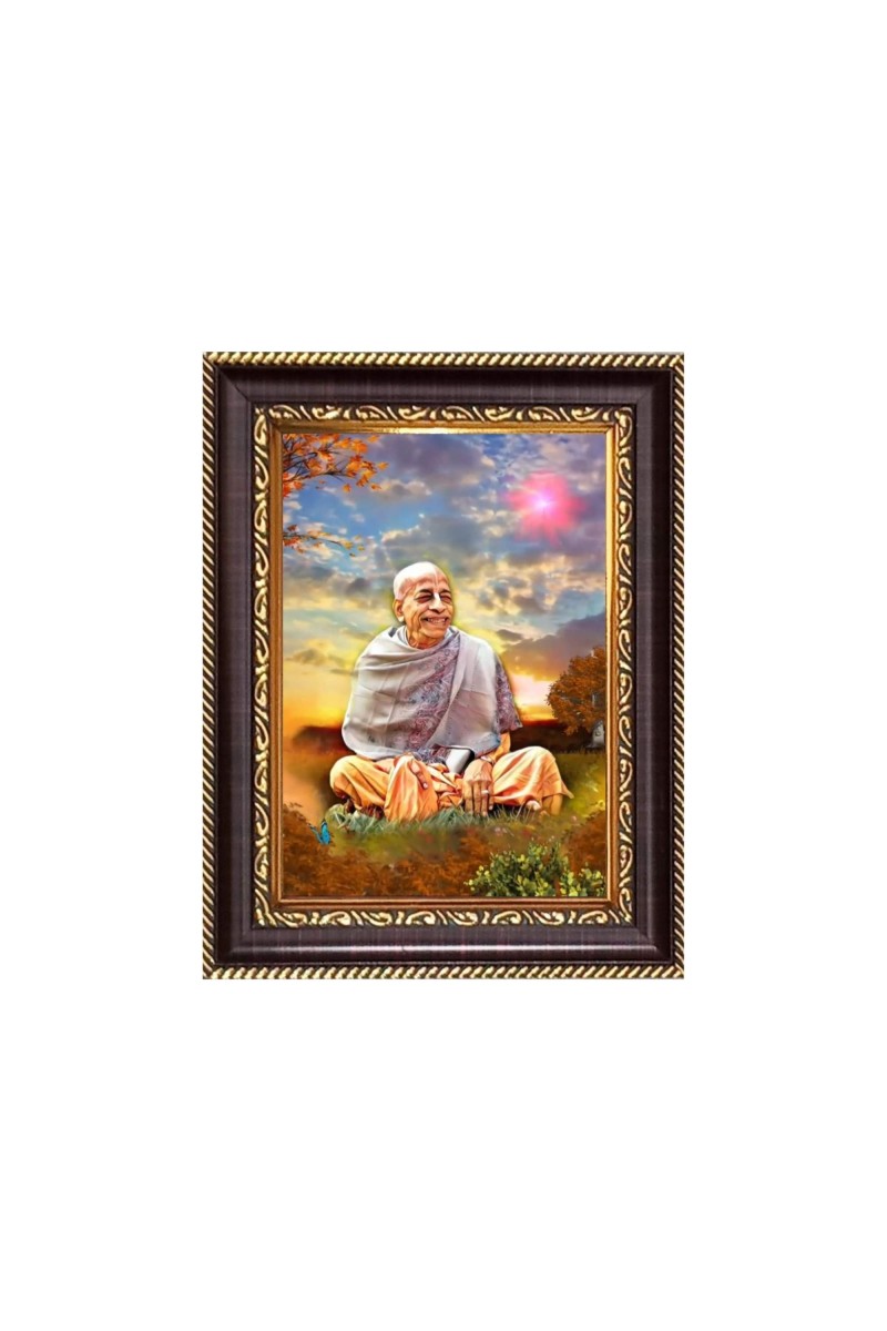 Sri A. C. Bhaktivedanta Swami Prabhupada Digital Print Photo 6.7x8.7 inches - Vibrant Religious Desk And Wall Art for Home , Office and Temple Decor and Gifting.