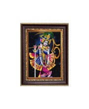 Sri Krishna Digital Print Photo 6.7x8.7 inches - Vibrant Religious Desk And Wall Art for Home , Office and Temple Decor and Gifting.