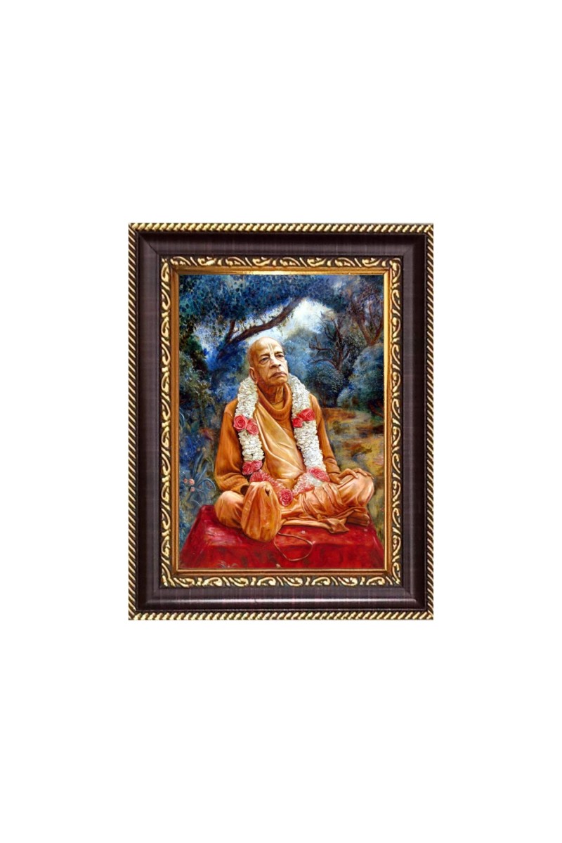 Sri A. C. Bhaktivedanta Swami Prabhupada Digital Print Photo 6.7x8.7 inches - Vibrant Religious Desk And Wall Art for Home , Office and Temple Decor and Gifting.