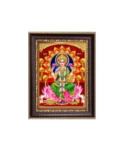 Sri Maa Lakshmi Digital Print Photo 6.7x8.7 inches - Vibrant Religious Desk And Wall Art for Home , Office and Temple Decor and Gifting.