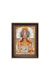 Sri Maa Lakshmi, Sri Ganeshji, Sri Maa Saraswati and Kuber Digital Print Photo 6.7x8.7 inches - Vibrant Religious Desk And Wall Art for Home , Office and Temple Decor and Gifting.