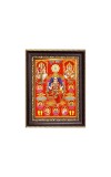 Sri Maa Ashta Lakshmi, Sri Ganeshji, Sri Maa Saraswati and Kuber Digital Print Photo 6.7x8.7 inches - Vibrant Religious Desk And Wall Art for Home , Office and Temple Decor and Gifting.