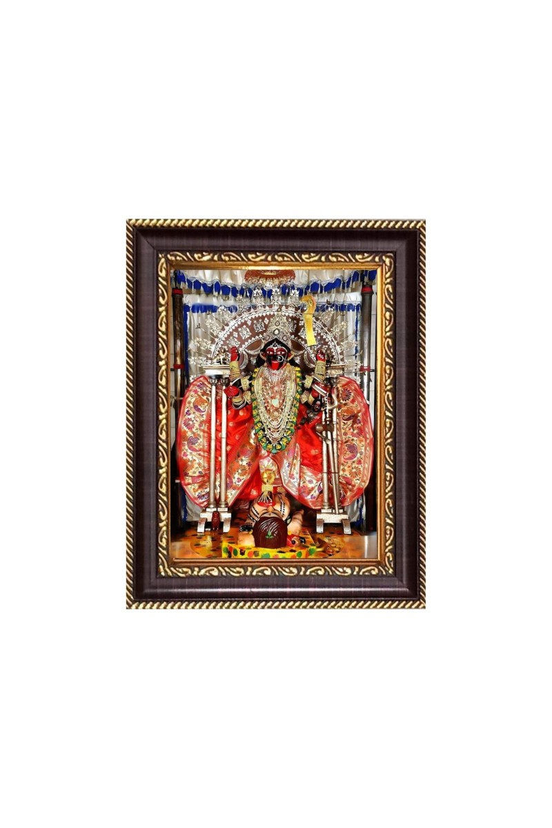 Sri Maa Kali Digital Print Photo 6.7x8.7 inches - Vibrant Religious Desk And Wall Art for Home , Office and Temple Decor and Gifting.
