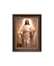 Lord Jesus Christ Digital Print Photo 6.7x8.7 inches - Vibrant Religious Desk And Wall Art for Home , Office and Temple Decor and Gifting.