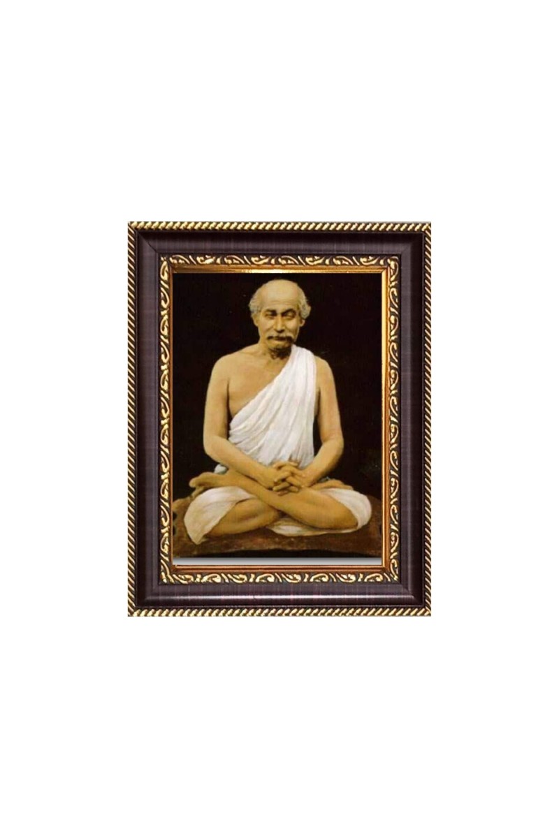 Sri Yogi Raj Shyamacharan Lahiri Digital Print Photo 6.7x8.7 inches - Vibrant Religious Desk And Wall Art for Home , Office and Temple Decor and Gifting.