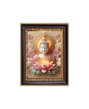 Lord Gautam Buddha Digital Print Photo 6.7x8.7 inches - Vibrant Religious Desk And Wall Art for Home , Office and Temple Decor and Gifting.