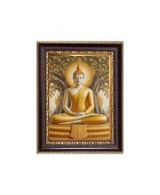 Lord Buddha Digital Print Photo 6.7x8.7 inches - Vibrant Religious Desk And Wall Art for Home , Office and Temple Decor and Gifting.
