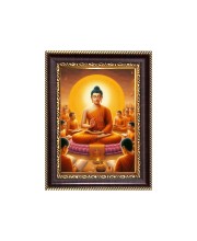 Lord Gautam Buddha Digital Print Photo 6.7x8.7 inches - Vibrant Religious Desk And Wall Art for Home , Office and Temple Decor and Gifting.