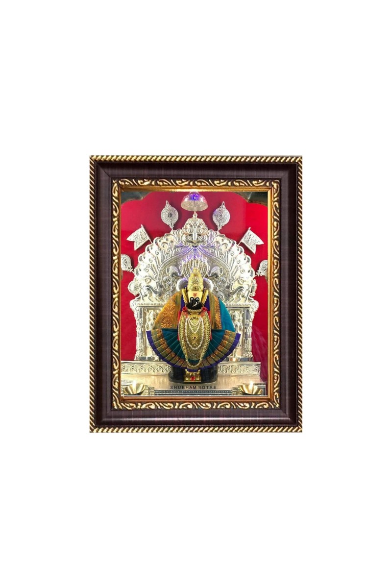 Sri Karvir Niwasini Maha Laxmi Digital Print Photo 6.7x8.7 inches - Vibrant Religious Desk And Wall Art for Home , Office and Temple Decor and Gifting.