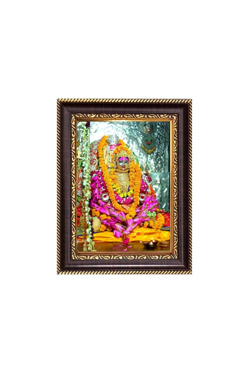 Sri Harsiddhi Mata Digital Print Photo 6.7x8.7 inches - Vibrant Religious Desk And Wall Art for Home , Office and Temple Decor and Gifting.