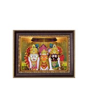 Sri Jagannath, Sri Subhadra and Sri Balaram Digital Print Photo 6.7x8.7 inches - Vibrant Religious Desk And Wall Art for Home , Office and Temple Decor and Gifting.