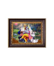 Sri Krisna Digital Print Photo 6.7x8.7 inches - Vibrant Religious Desk And Wall Art for Home , Office and Temple Decor and Gifting.