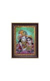 Sri Radha Krishna Digital Print Photo 6.7x8.7 inches - Vibrant Religious Desk And Wall Art for Home , Office and Temple Decor and Gifting.